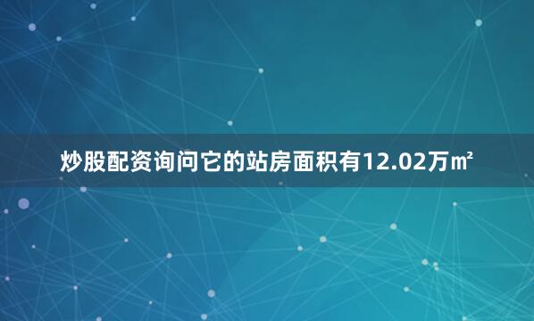 炒股配资询问它的站房面积有12.02万㎡